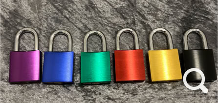 Liebesschlösser mit Gehäuse aus Aluminium in Sechs verschiedenen Farben