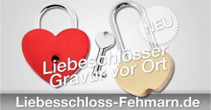 Lassen Sie jetzt Ihr individuelles Liebesschloss auf Fehmarn am Südstrand bei der Fehmarnufaktur gravieren!